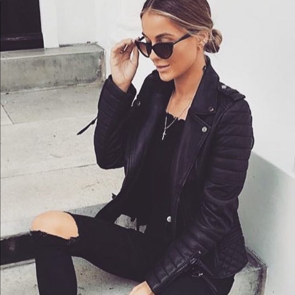 BODASKINS KAY MICHAELS LEATHER JACKET - US 6